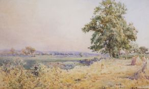 Sydney Goodwin (1867-1944), watercolour, 'A Sussex Cornfield', signed, 28 x 48cm