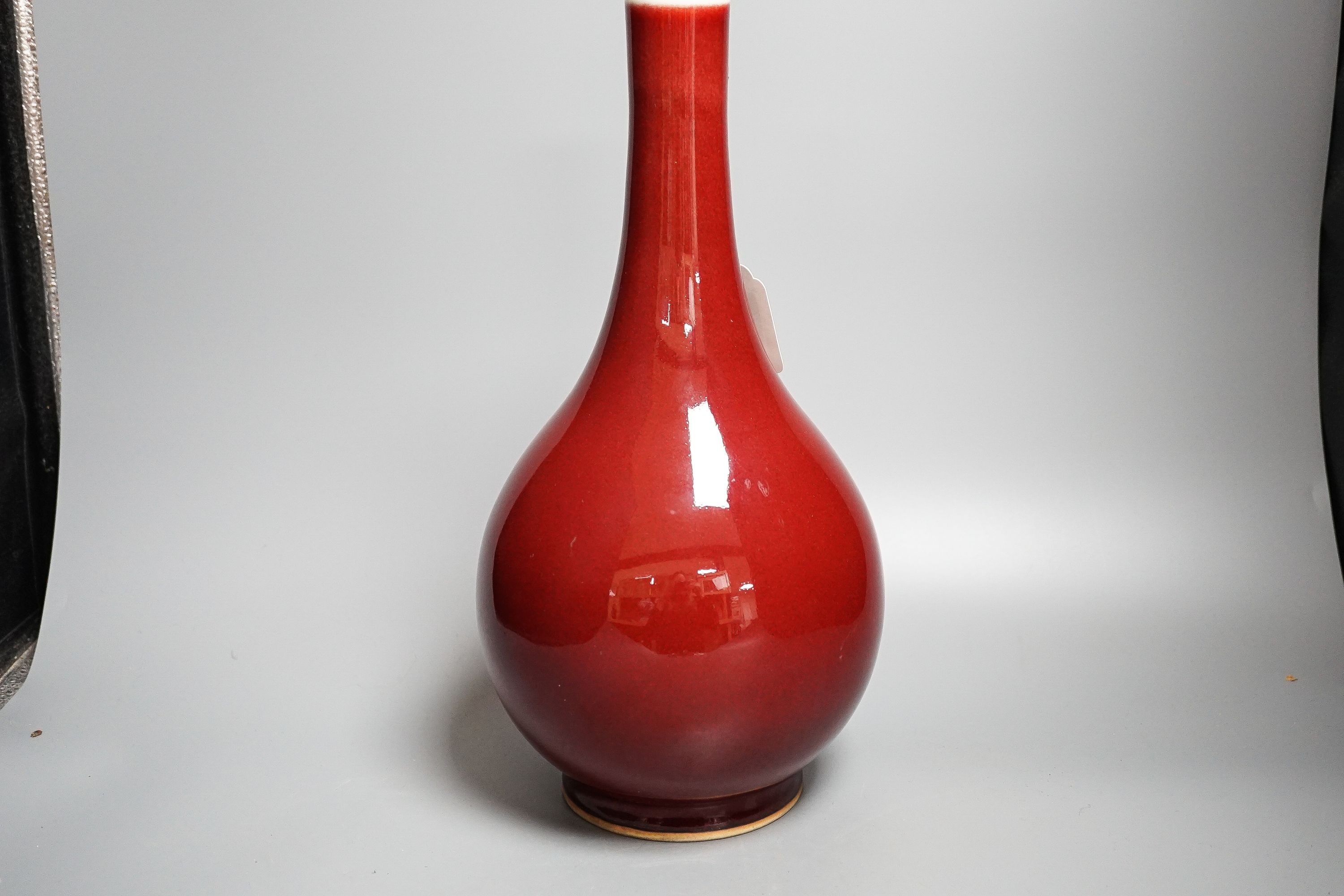 Chinese sang de boeuf glazed vase, Kangxi mark but later 36cm - Image 2 of 4