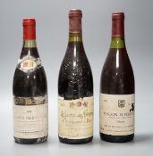 26 bottles of mixed red wines, 10 bottles Barbera D'Asti 1985, 6 bottles of Domaine de Coyeux