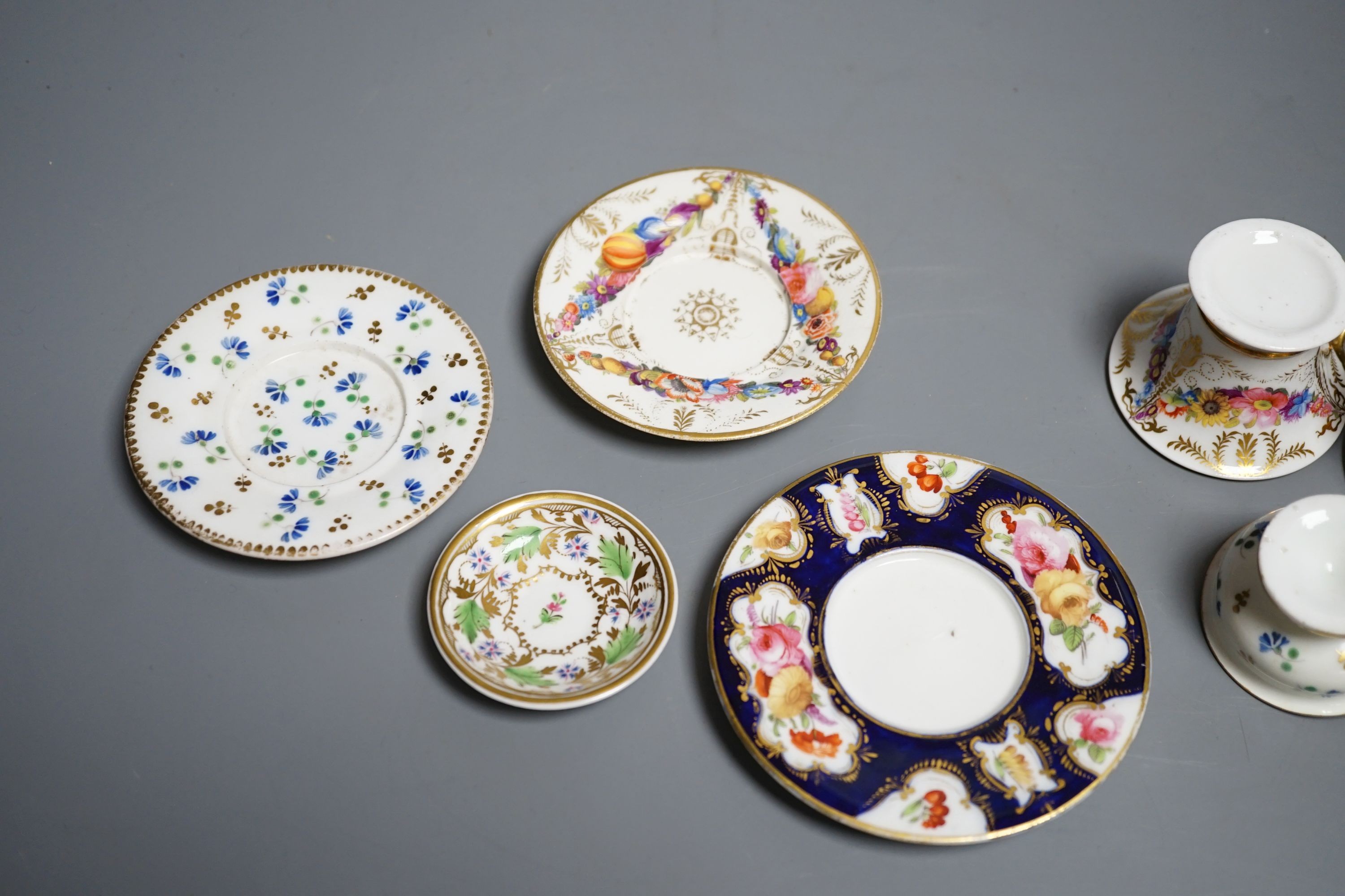 Four Coalport miniature teacups and saucers, c. 1820. Provenance - Mona Sattin collection of - Image 7 of 8