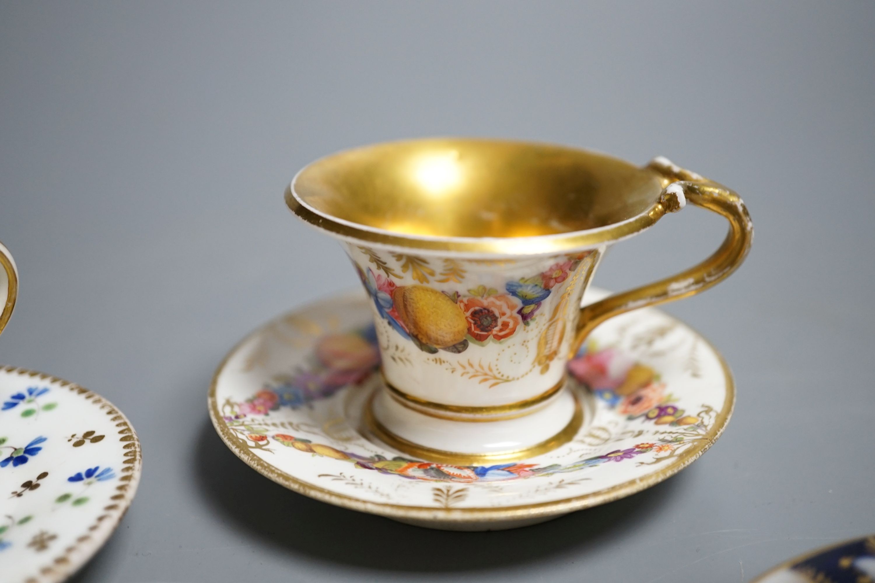 Four Coalport miniature teacups and saucers, c. 1820. Provenance - Mona Sattin collection of - Image 5 of 8