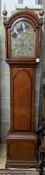 A George III oak 8 day longcase clock, marked William Carter, London (later cased), height 220cm