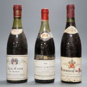 22 bottles of red wine including 2 bottles of Chateauneuf du Pape 1976, 4 bottles of Crozes