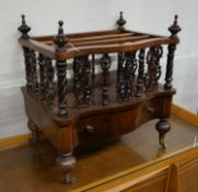 A Victorian rosewood three division serpentine front Canterbury, width 56cm, depth 40cm, height