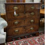 A George IV mahogany chest, length 100cm, depth 50cm, height 104cm