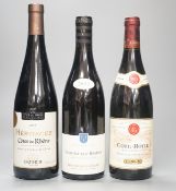 Sixteen assorted red burgundy wines etc. including Cote Rotie, 2011, Nuits St Georges, 2013,