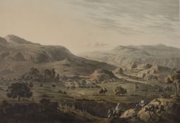 Havell after Henry Salt, coloured aquatint, 'The Pass of Atbara in Abyssinia' 1809, 41 x 59cm