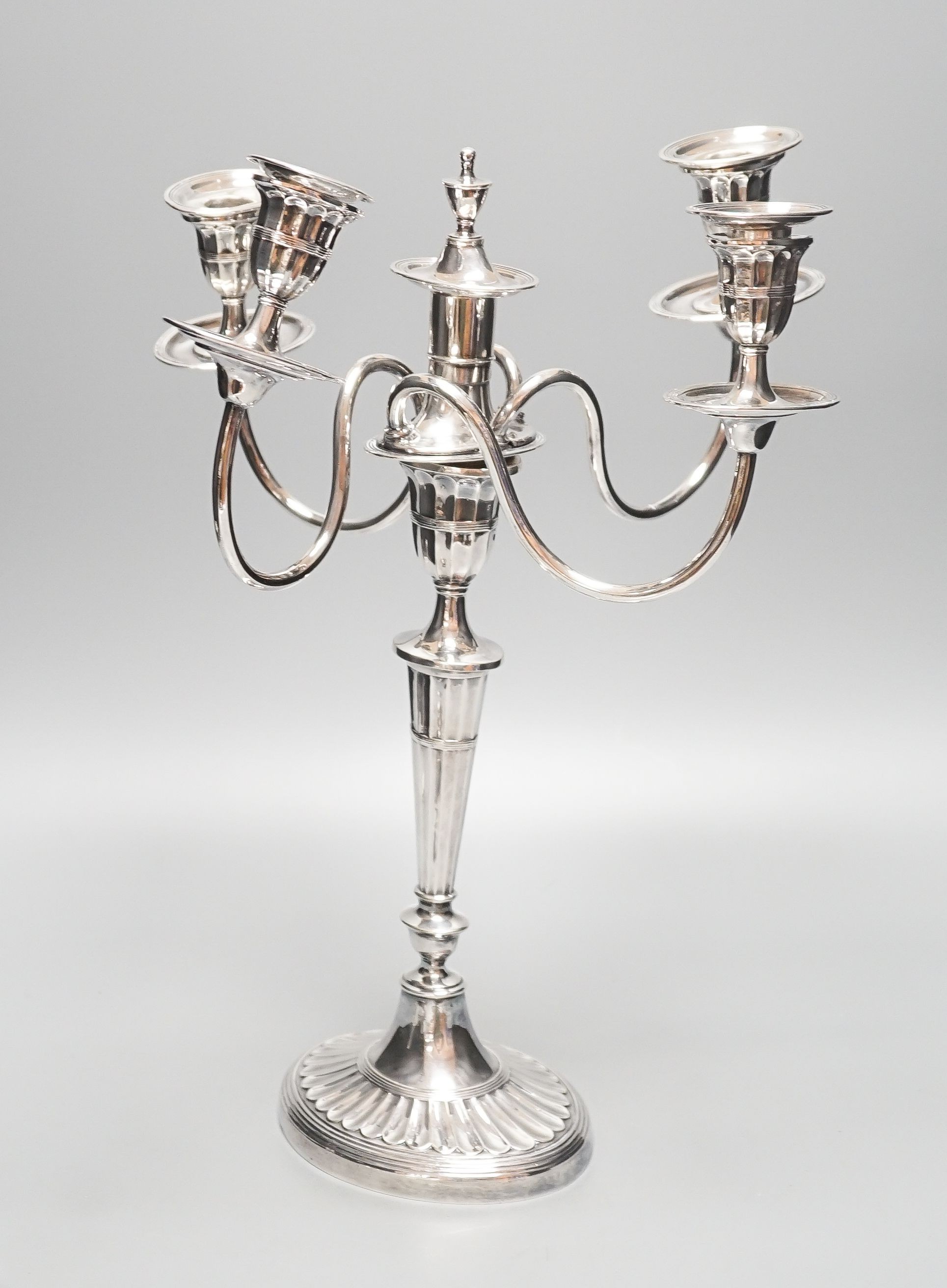 A 19th century plated candelabra, 40cm - Image 5 of 9