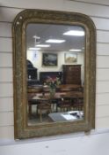 A 19th century French giltwood and gesso wall mirror, width 62cm, height 90cm