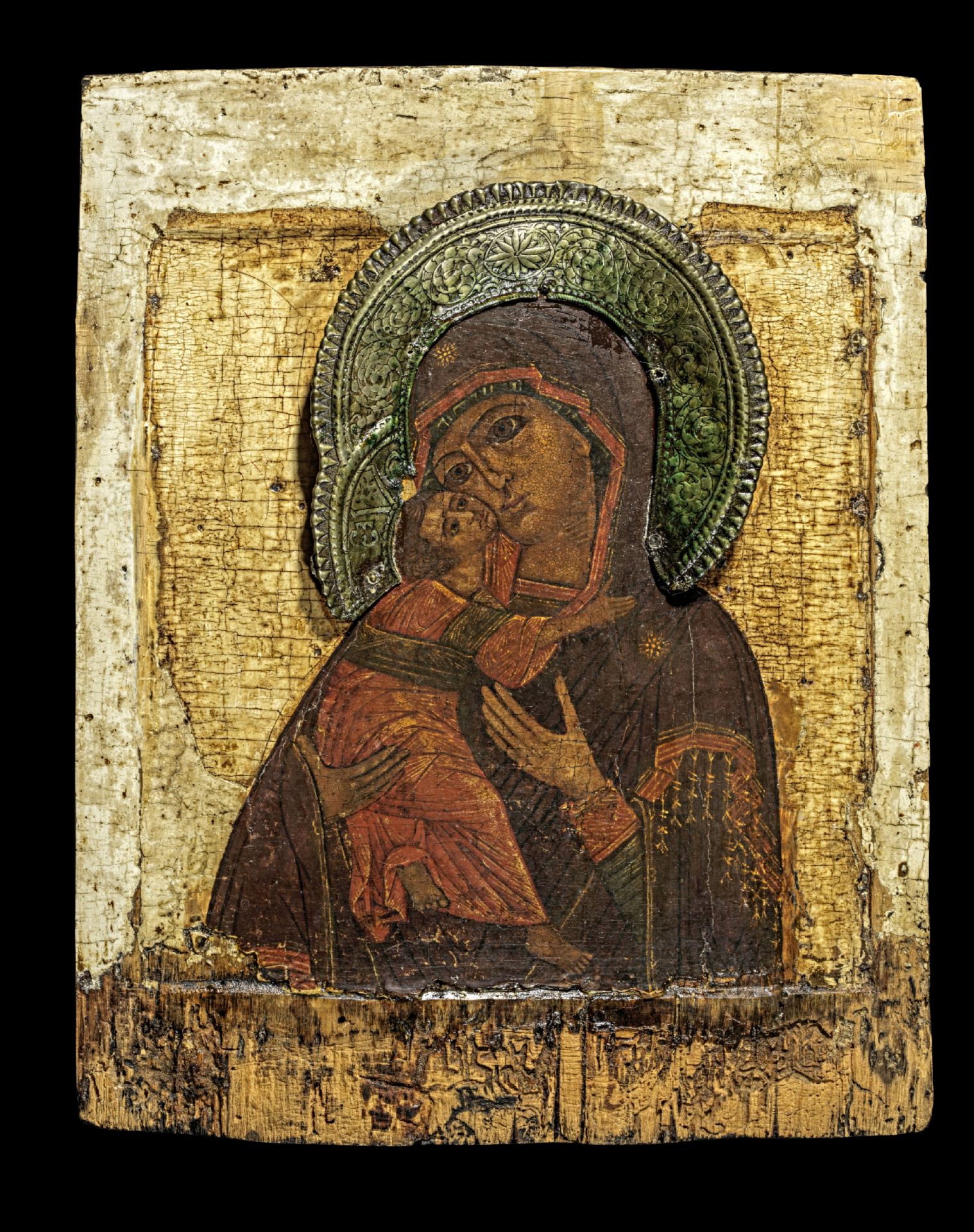 Icon showing the Wladimirskaya Mother of God. 