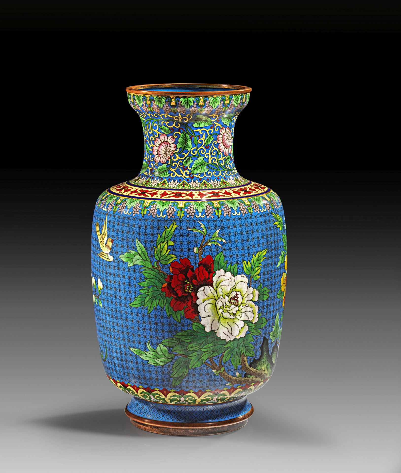 Large Cloisonné vase.