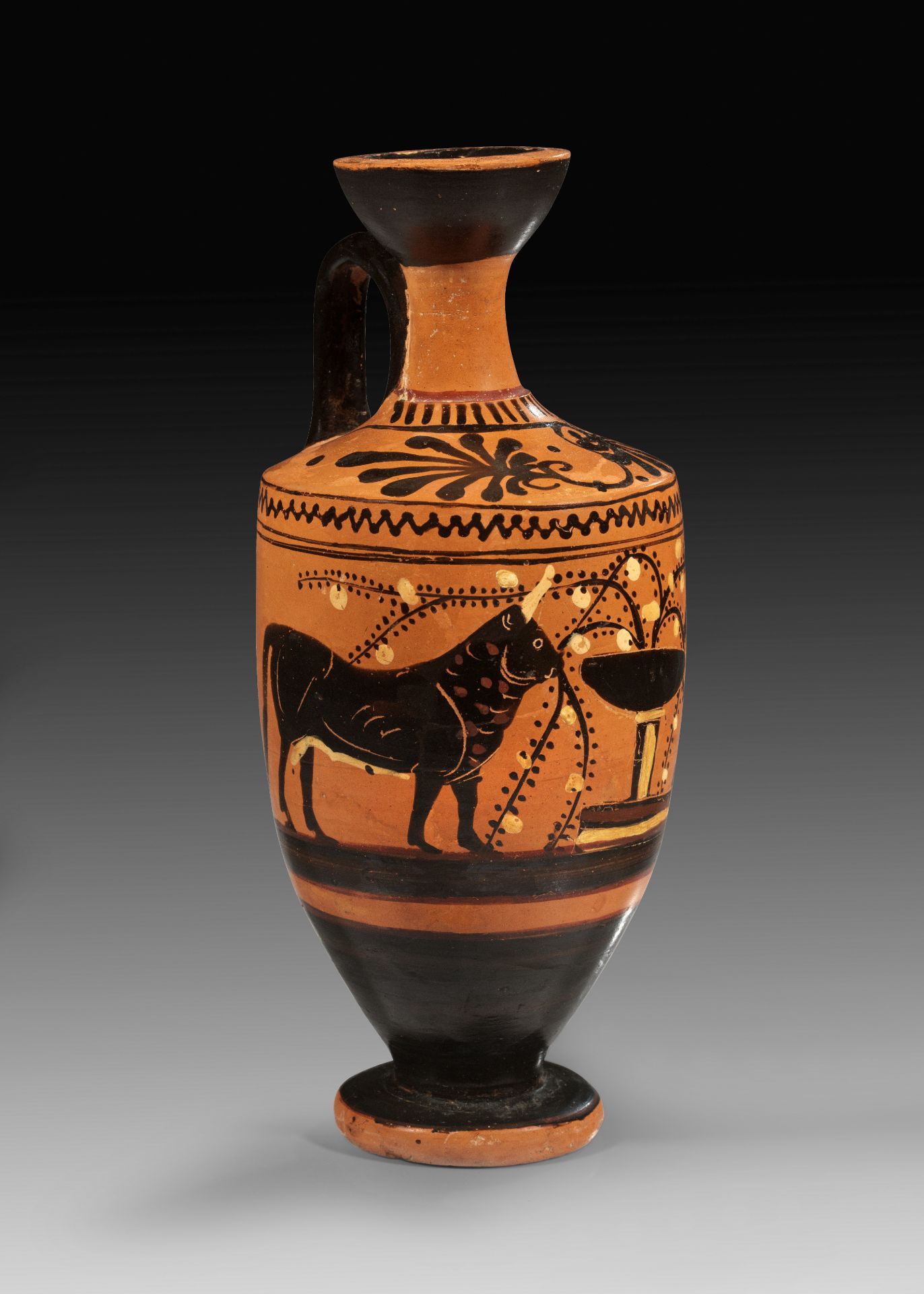 Attic black-figure shoulder lekythos of the Gela Painter.