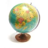 A RATH TERRESTRIAL GLOBE circa 1983, 43cm high.