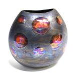 A LARGE POOLE POTTERY PURSE VASE decorated in the 'Galaxy' pattern, 26cm high