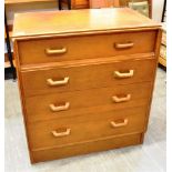 A PAIR OF G-PLAN 'BRANDON' CHESTS OF FOUR LONG GRADUATED DRAWERS 77cm wide 45cm deep 85cm high