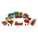 ASSORTED DIECAST MODEL VEHICLES including a Corgi No.317, Morris Mini-Cooper S, red with a white