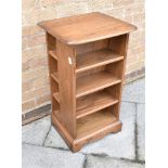 AN ERCOL 'GOLDEN DAWN' CD STORAGE UNIT 44cm wide 39cm deep 77cm high