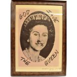 JAMIE REID (b. 1947) 'God Save the Queen', swastika eyes Limited edition screenprint, produced in