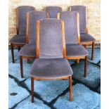 A SET OF SIX G-PLAN DINING CHAIRS with upholstered seats and backs