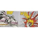 ROY LICHTENSTEIN (AMERICAN 1923-1997) 'WHAAM!' Diptych of coloured prints Annotated bottom left '