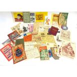 ADVERTISING - EPHEMERA Assorted booklets, magazine inserts, labels and other items, late 19th and