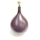 A VERY LARGE FAINCERIE DE CHAROLLES TABLE LAMP BASE of gourd shape, 56cm high overall; together with