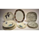 A GROUP OF MIDWINTER AND OTHER CERAMICS including Peter Scott 'Wild Geese' plate, 'Kismet' and '