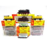 [HO GAUGE]. A FLEISCHMANN COLLECTION comprising a No.4226, German Railway 0-6-0 diesel locomotive,