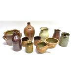 MUCHELNEY POTTERY: a collection of studio pottery including Battle of Sedgemoor and 1977 silver