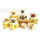 BREWERIANA - A TAUNTON CIDER COLLECTION comprising six assorted twin-handled pottery cider mugs,