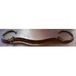 A VICTORIAN STEEL AND CAST BRASS FIRE FENDER, of serpentine form, 138cm long Condition Report :