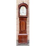 A GEORGE III INLAID MAHOGANY CASED 8-DAY LONGCASE CLOCK