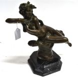 AFTER FELIX MAURICE CHARPENTIER (1858-1924): 'L'ETOILE FILANT' (the shooting star) a bronze figure