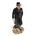 A LIMITED EDITION ROYAL DOULTON FIGURE HN3433 'WINSTON S CHURCHILL' numbered 1129/5000, 30cm high