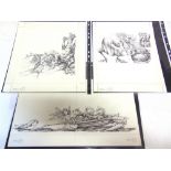 JON MILLER (BRITISH, CONTEMPORARY) A series of eighteen original book illustrations, pen and ink,
