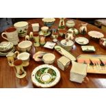 A COLLECTION OF ASSORTED DEVONWARE/MOTTOWARE including numerous examples decorated with sailing