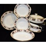 AN EXTENSIVE MODERN ROYAL CROWN DERBY 1253 PATTERN 'DERBY BORDER' DINNER AND TEA SERVICE