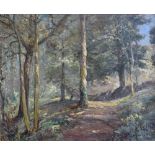 [BRISTOL SAVAGES] ERNEST HERMAN EHLERS (1858-1943) 'In Wrington Woods' Oil on board Signed and dated