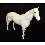 A LARGE BESWICK FIGURE OF A STANDING GREY HORSE. A/F 91cm