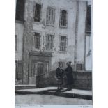 RACHEL ANN LE BAS, N.E.A.C., R.E. (ENGLISH, 1923-2020) 'A Peeling House in Pont-Aven', etching,