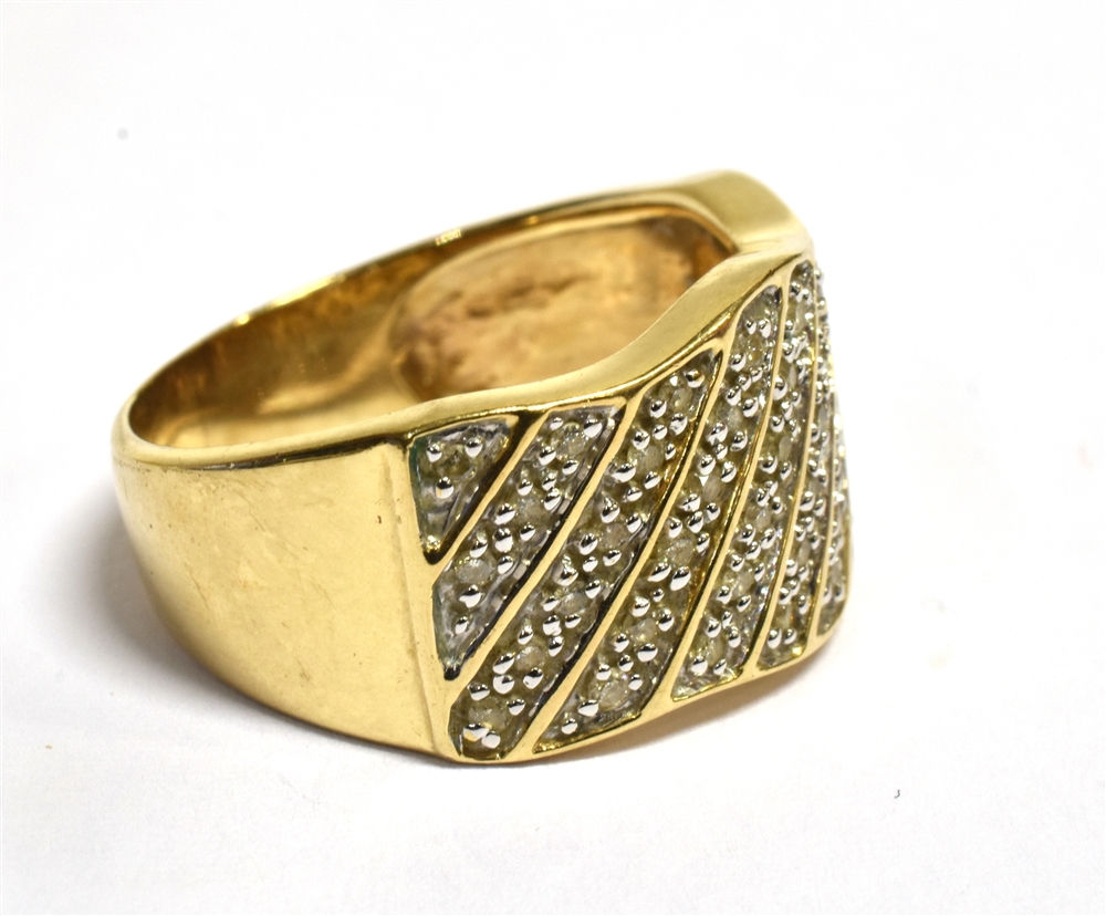 A DIMAOND SET 9ct YELLOW GOLD DRESS RING size P 1/2 approx 6.0 - Image 3 of 3