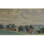 RACHEL ANN LE BAS, N.E.A.C., R.E. (ENGLISH, 1923-2020) 'A Grey Day in Suffolk', watercolour,