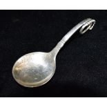 A GEORGE JENSEN SILVER CADDY SPOON Pattern no 41 with London import hallmarks for 1932 George Jensen