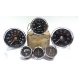 AUTOMOBILIA - ASSORTED DASHBOARD INSTRUMENTATION comprising a Smiths speedometer (0-80 m.p.h.) /