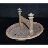 A CAST IRON BOOTSCRAPER the oval tray base 34cm x 27cm Condition Report : surface oxidisation, but