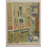 RACHEL ANN LE BAS, N.E.A.C., R.E. (ENGLISH, 1923-2020) 'Little Canal - Venice', watercolour,