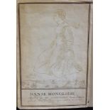 PIERRE JEAN-PAUL BERNY (1722-1779) 'Danse Hongroise' Pair of pen and ink drawings 31cm x 21cm (