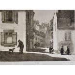 RACHEL ANN LE BAS, N.E.A.C., R.E. (ENGLISH, 1923-2020) 'A Little Street in Pont-Aven', etching,