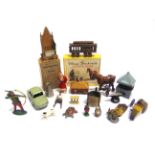 ASSORTED TOYS comprising a lead F.G. Taylor & Sons No.691, The Village Blacksmith, with anvil,