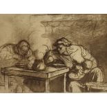 AFTER HONORE DAUMIER (1808-1879 'La Soupe' Print 21.5cm x 30.5cm Condition Report : some foxing